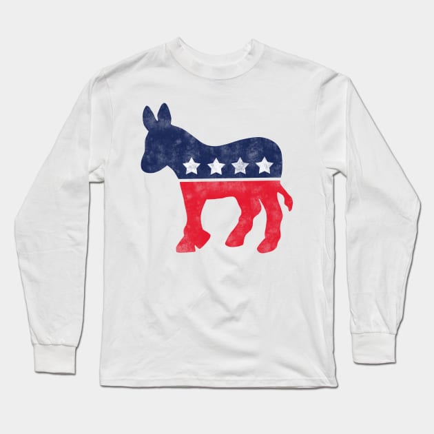 Democratic Donkey Long Sleeve T-Shirt by valentinahramov